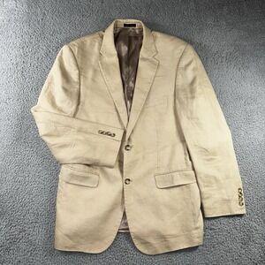Pronto Uomo  Platinum Blazer Sports Coat Men 42 Long‎ 100% Linen